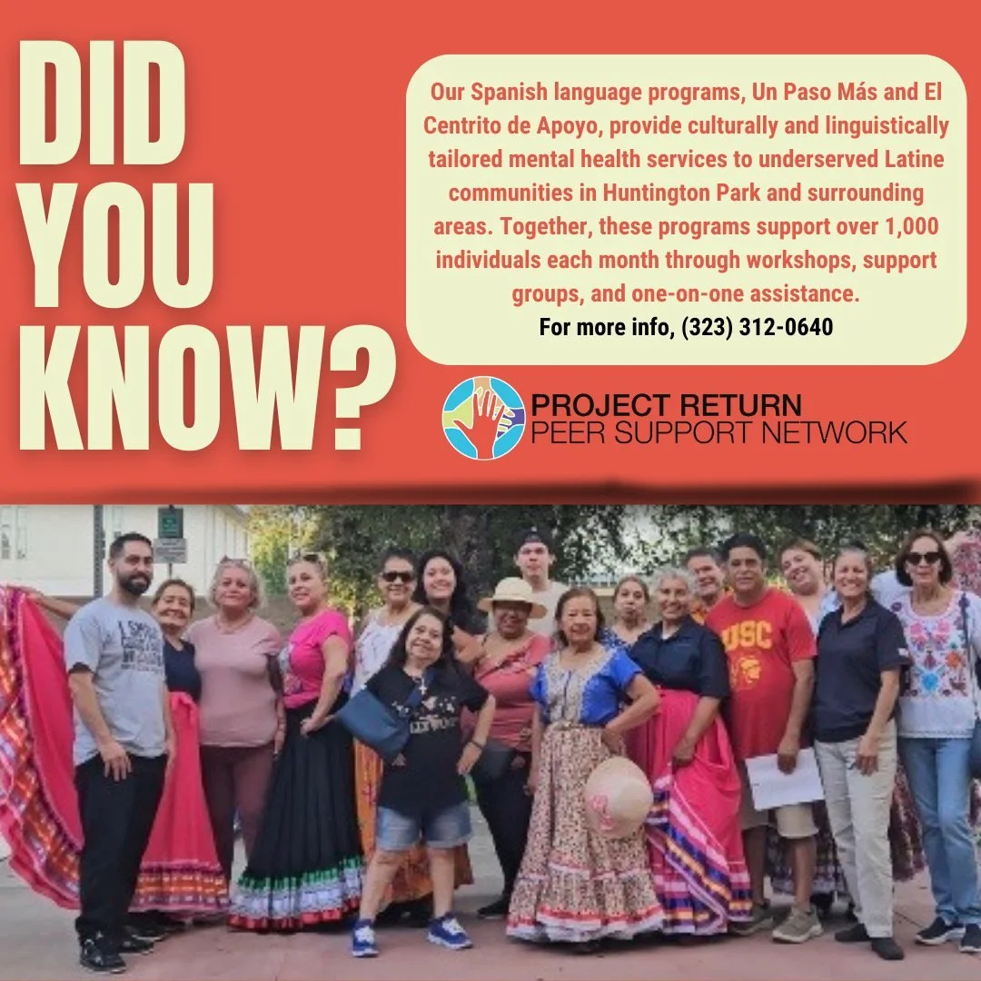 ✨ Did you know PRPSN offers two Spanish language programs right here in Huntington Park? Un Paso M&aacute;s and El Centrito de Apoyo provide culturally and linguistically tailored mental health services, reaching over 1,000 people every month. 💙

Ha