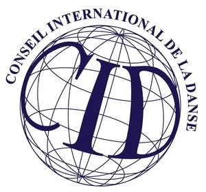 Logo of the Conseil International de la Danse with a globe design and their initials 'CID'