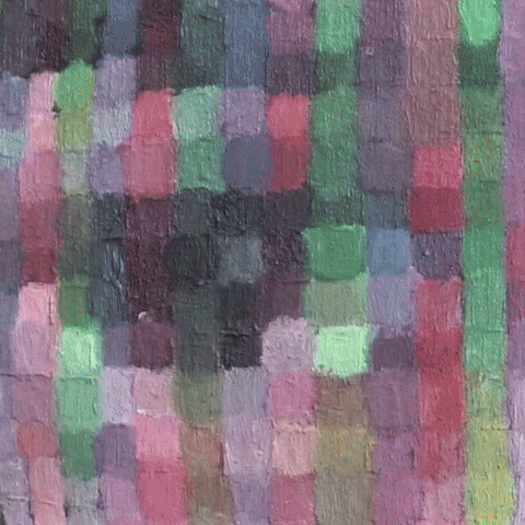 Human in the Loop, oil on 4x4 inch wood panel