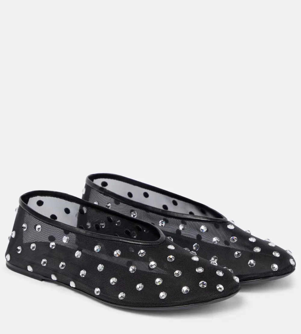 KHAITE MARCY MESH BALLET FLATS