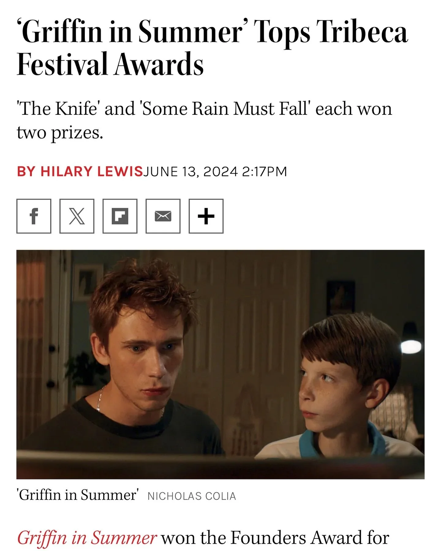 #thursday Wow!!! Congratulations to the GIS team!!! This is amazing and such an honor. Thank you Tribecca Film Festival ❤️✨.
.
.
#producer #producerlife #indie #movie #set #tribecca #tribeccafilmfestival #awards #nevergiveup #team #mindset