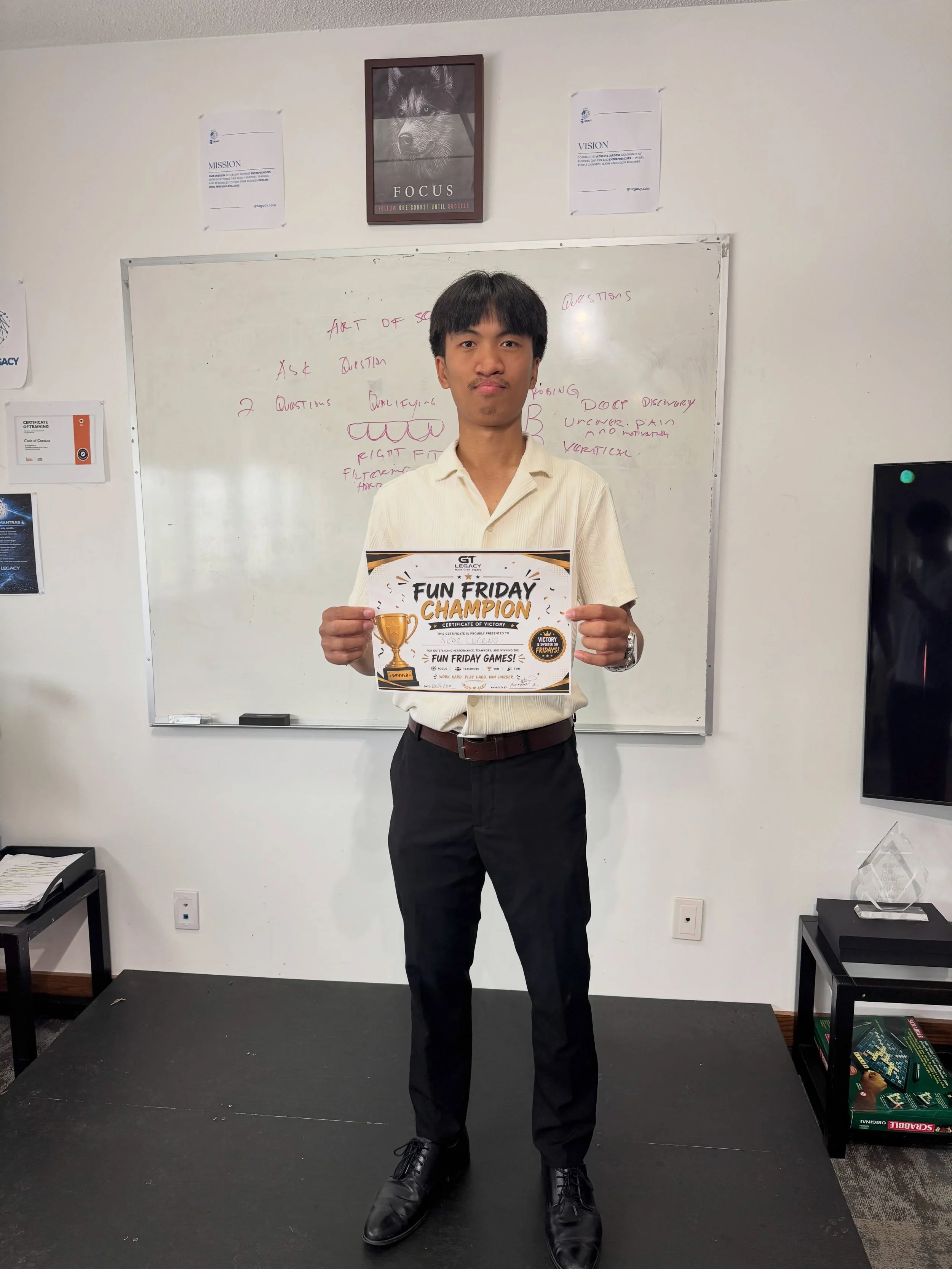 Fun Friday Champion Winner 
Jeopardy Game! 
Jude Luceno.