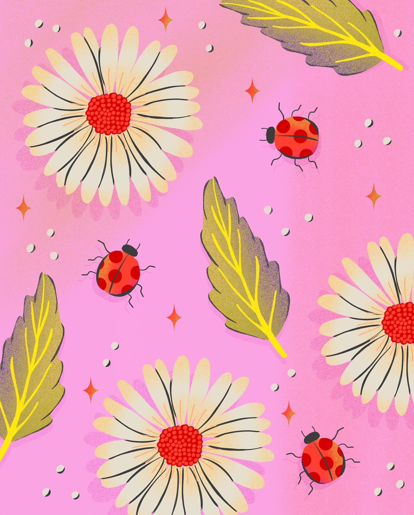 It&rsquo;s been a minute since I&rsquo;ve illustrated something just for fun! My favorite go-to to get the creative juices flowing is jumping into an art challenge, so here&rsquo;s one for #bugsinbloom2025 for the prompt Ladybug + Daisy 🌼 🐞☀️
.
.
.