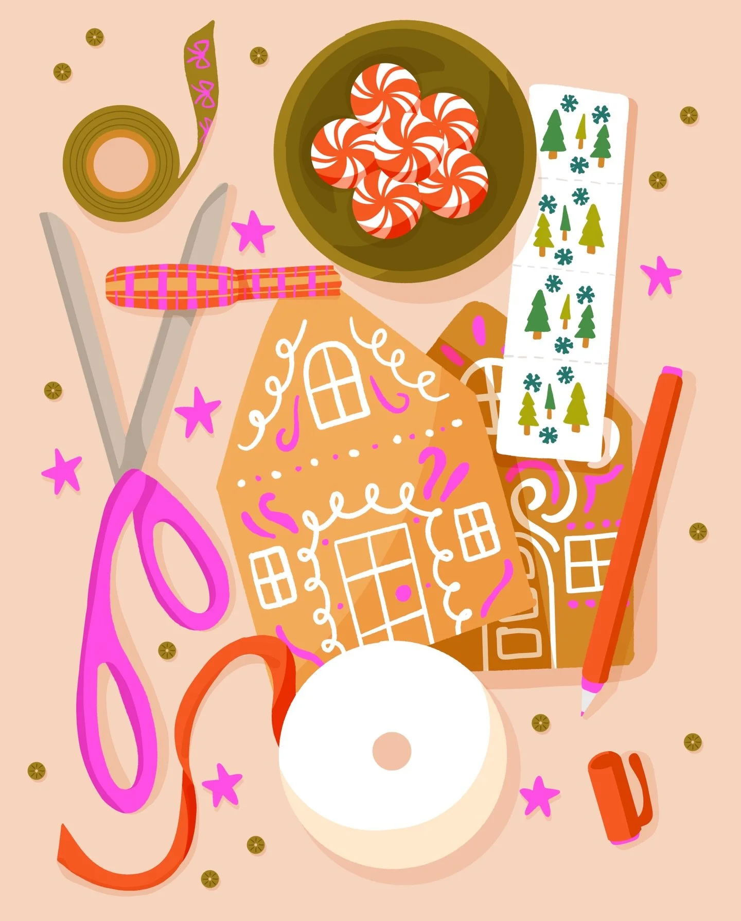Popping in to your feed with an illustrative depiction of my Christmas season. Lots of chaotic crafting, just the way I like it ✨✂️🧶