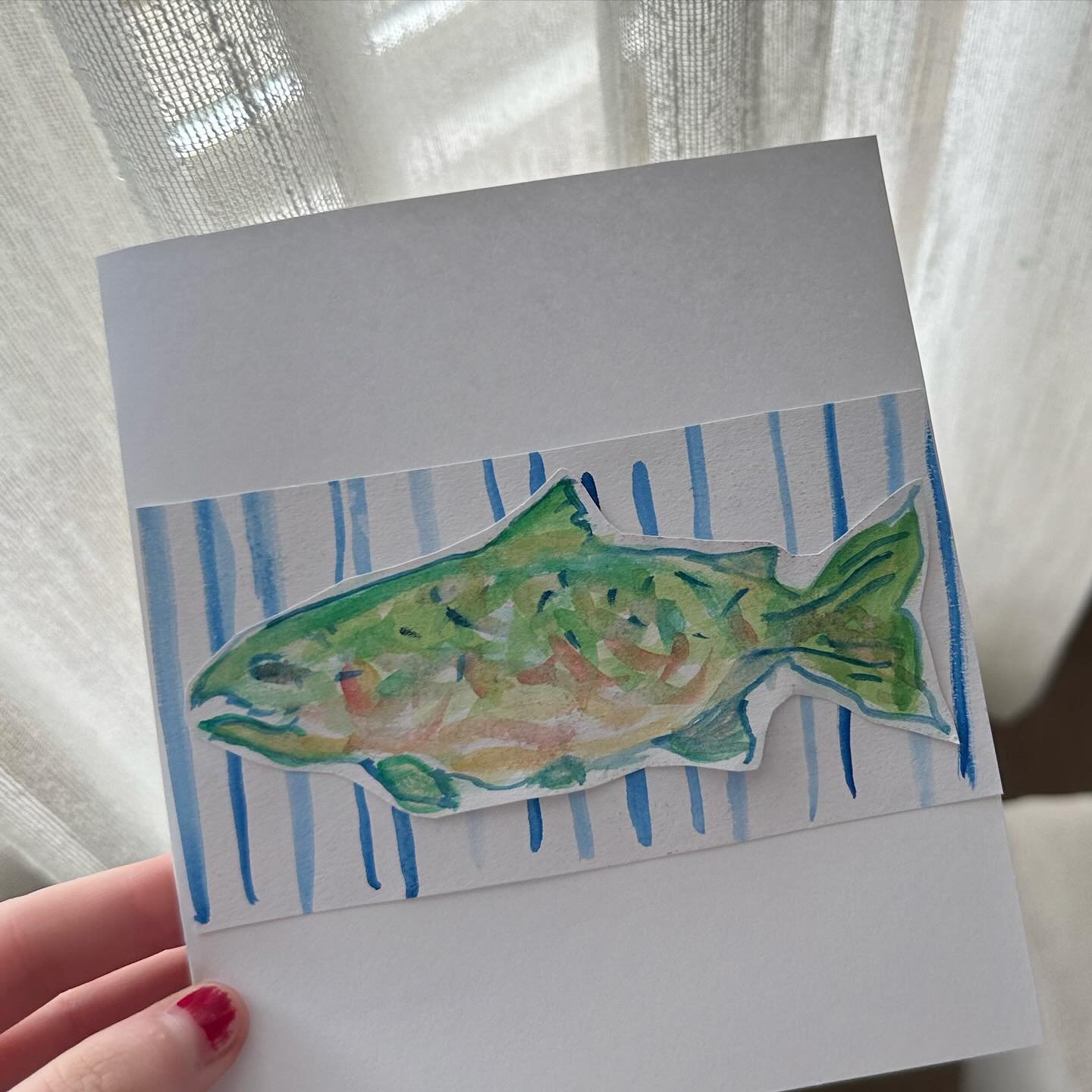 watercolour layering !!
i also made up this fish, no actual fish were the inspiration for his creation. 

#watercolors #medaterraneansea #watercolourfishpainting #greeneyes