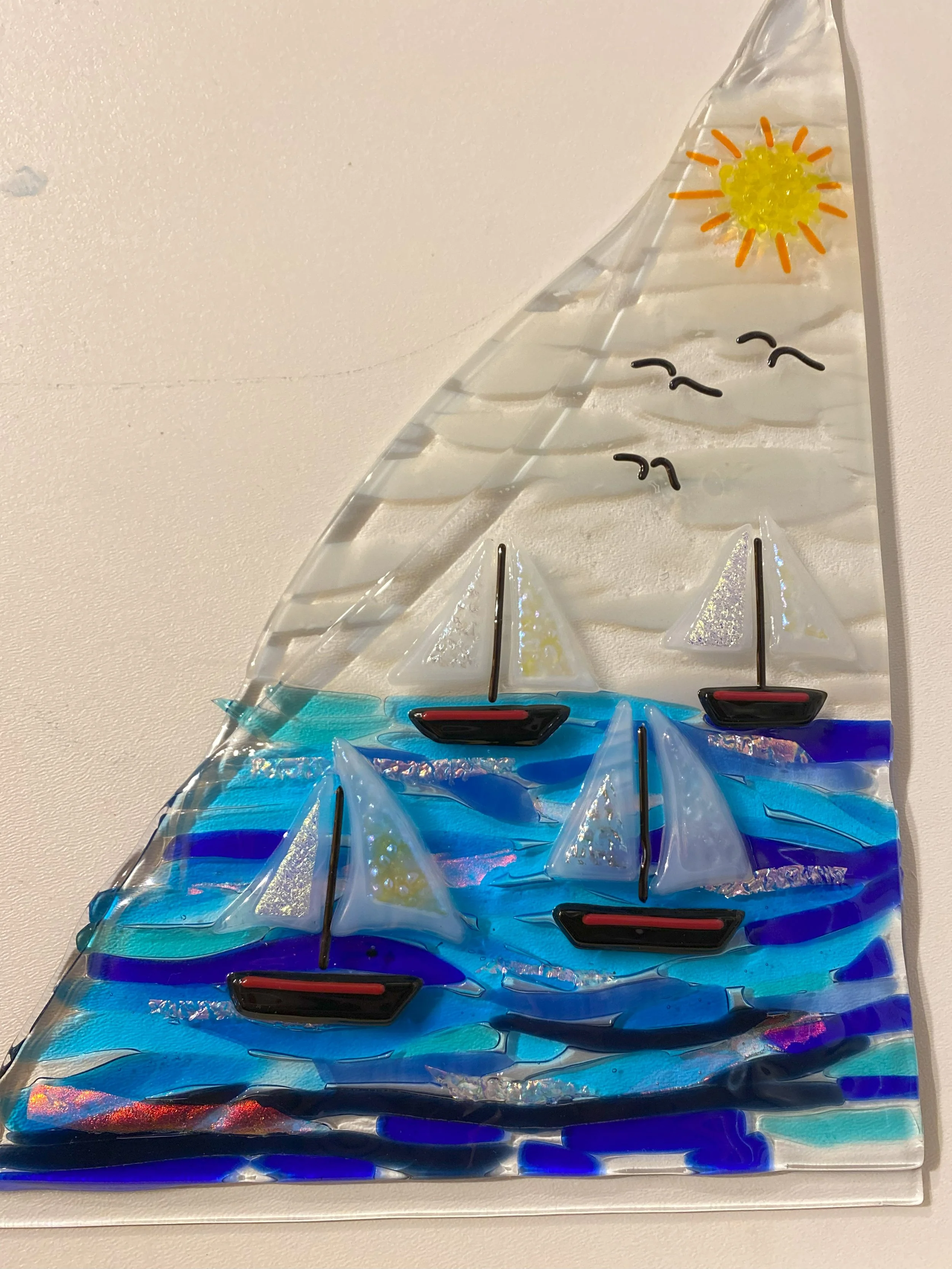 Sail Boat On Wood - Sits 14 inches high.  $100
