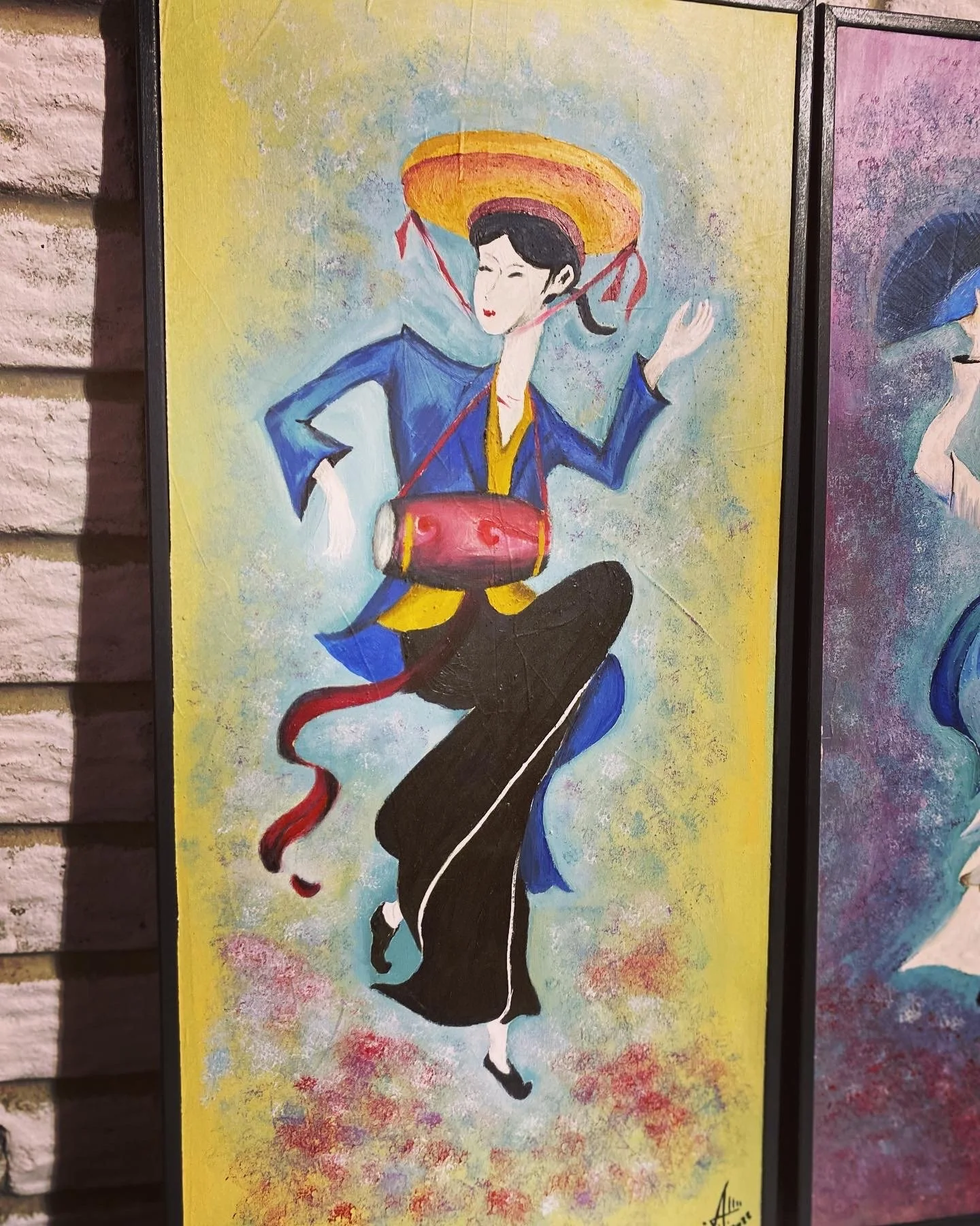 3 Piece "Oil On Panel Board" Vietnamese Culture. All Three Preferably Sold Together $300, Or Separate At $100 each.   