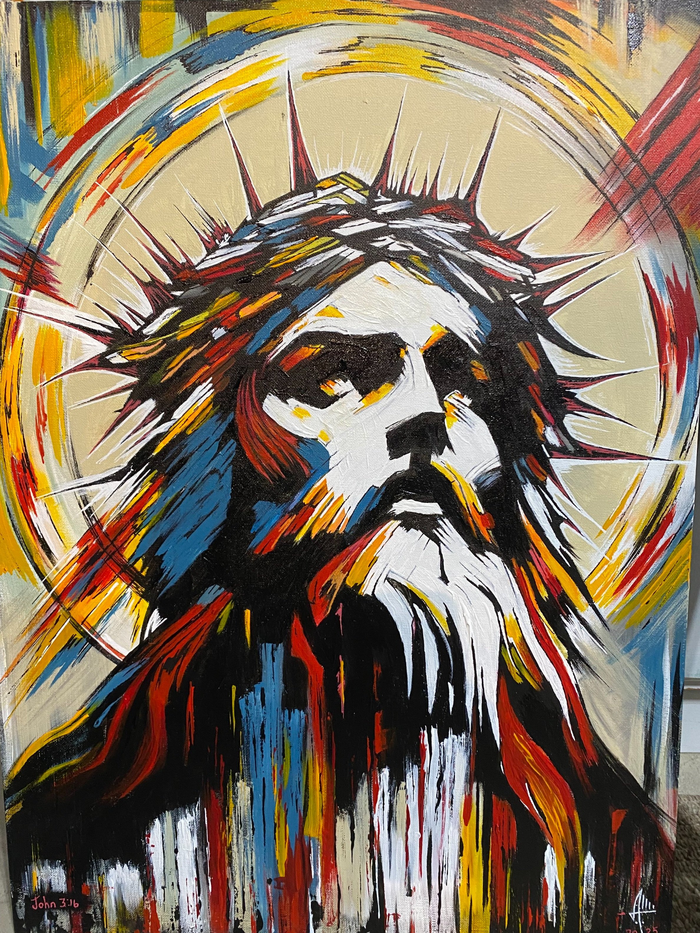 Jesus - SOLD  - Acrylic Painting 