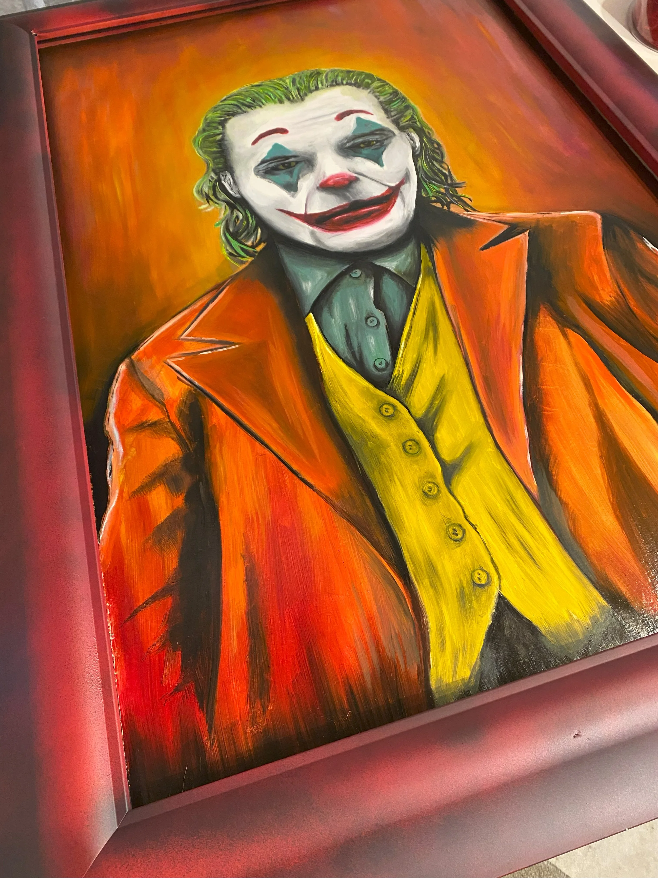 Joker  30.5w x 42.5h   
Oil On Panel Board
With Frame
$600 