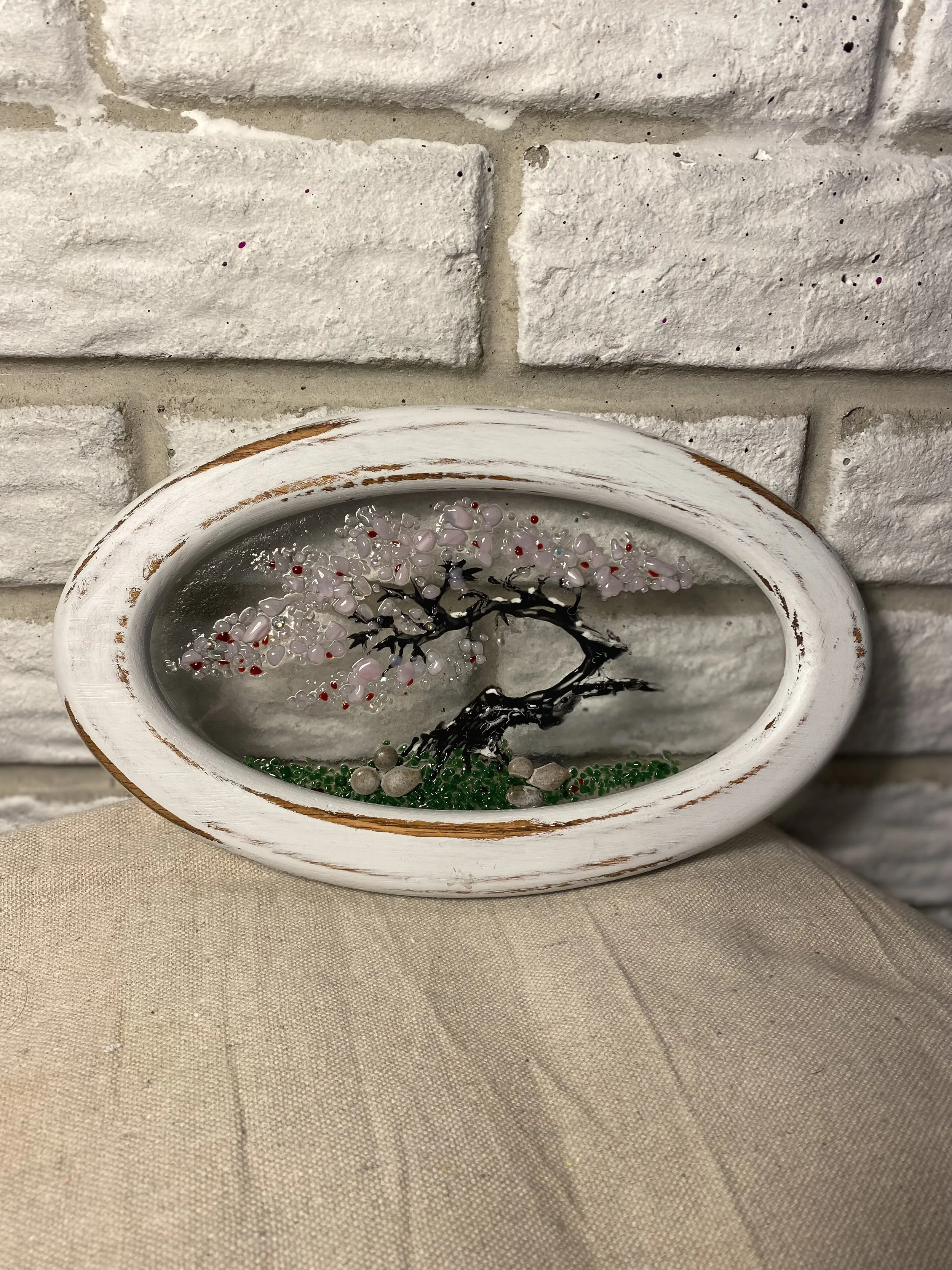 Bonsai - Glass fusion in frame. Small piece but really cool. $40