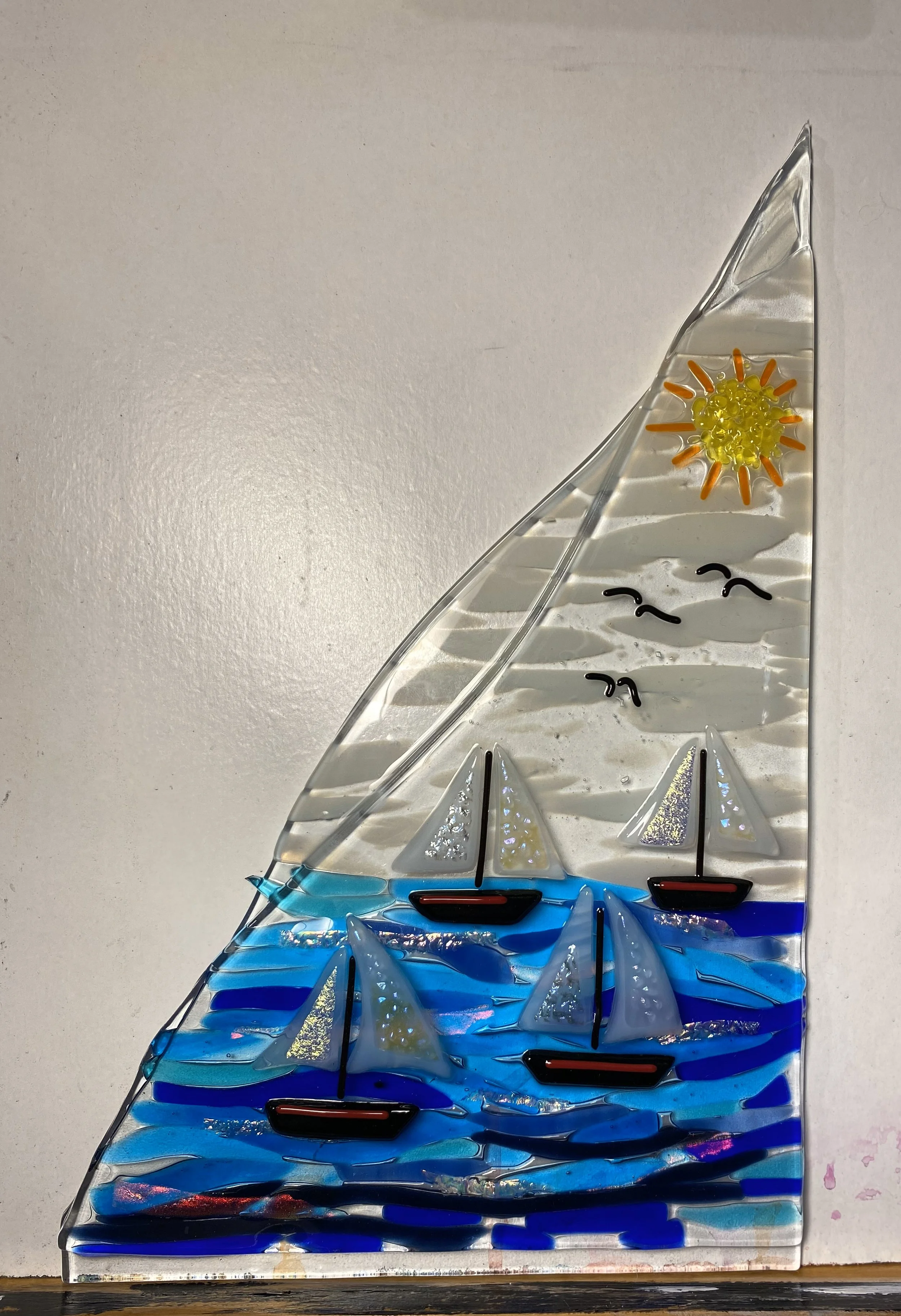 Sail Boat On Wood - Sits 14 inches high.  $100