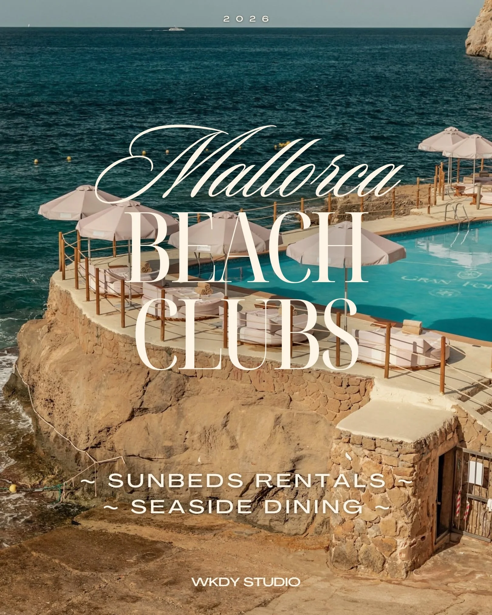 Beach Clubs in Mallorca open as early as March, and you can book in until October, when the weather is still balmy. 

If you are looking for a sunbed, or somewhere to go with a view for some seaside dining, the island has plenty!

⛱️☀️⛱️☀️⛱️☀️⛱️☀️

T