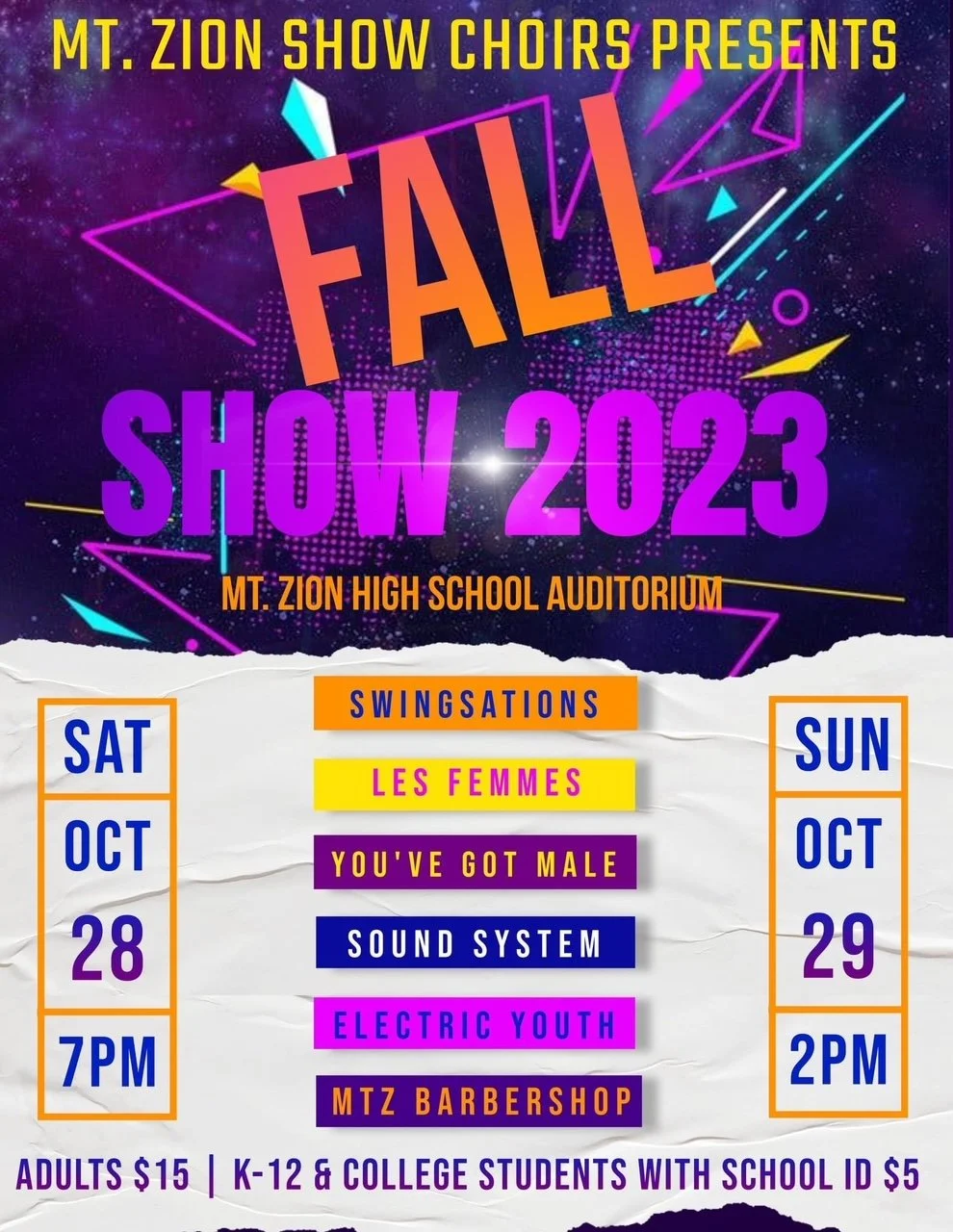 Events — Mt. Zion Show Choirs