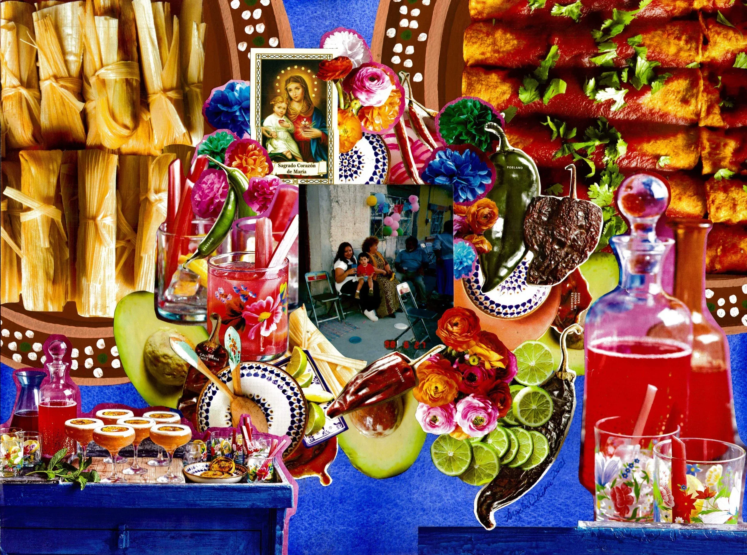 “Untitled” (Grandma’s Painting)
collage and gouache paper
16 x 12 in / 41 x 31 cm
2021