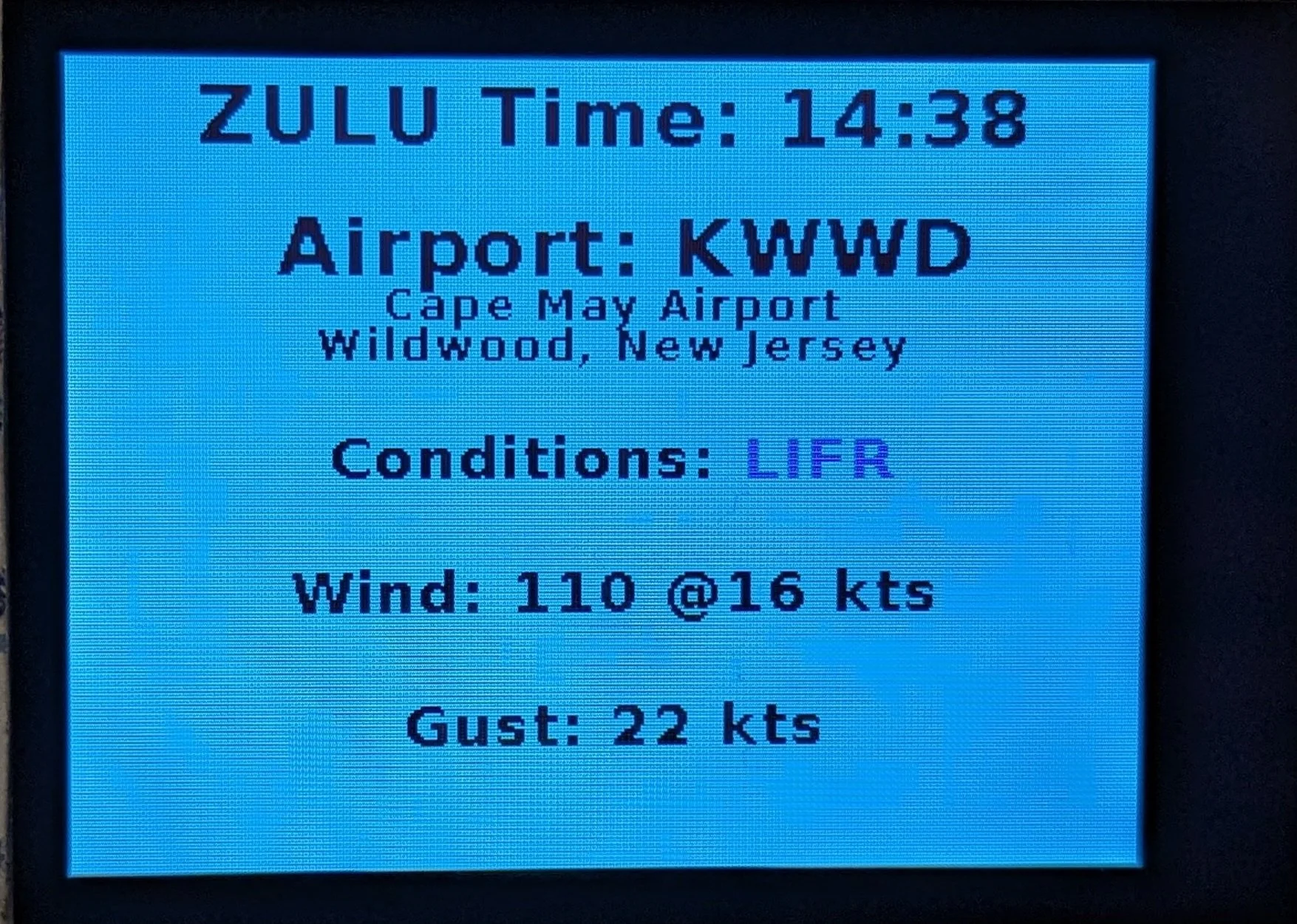LCD weather display