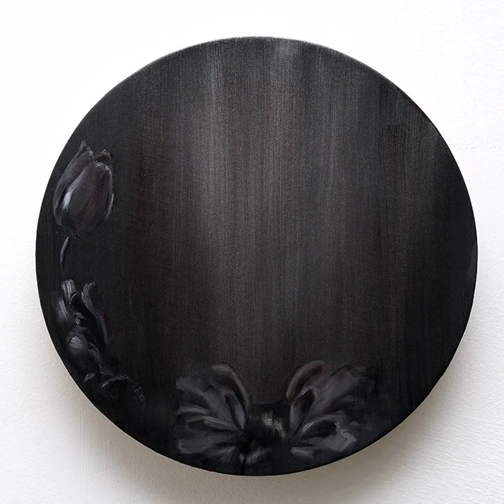 'Black Tulip'
Oil on Panel, 24 cm diameter