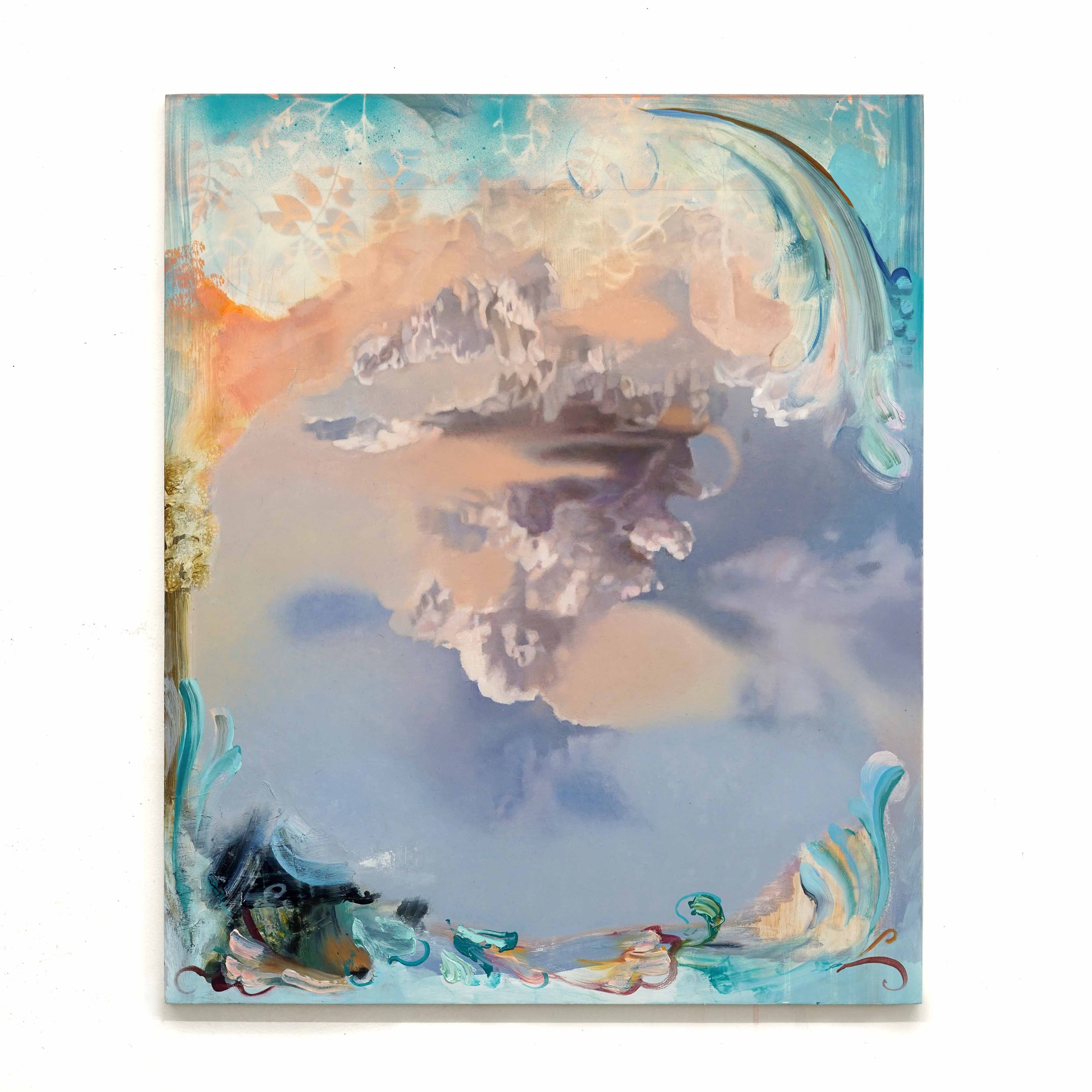 'Of Clouds'
Oil, Acrylic and Spray-Paint on Panel. 61x51 cm, 2023