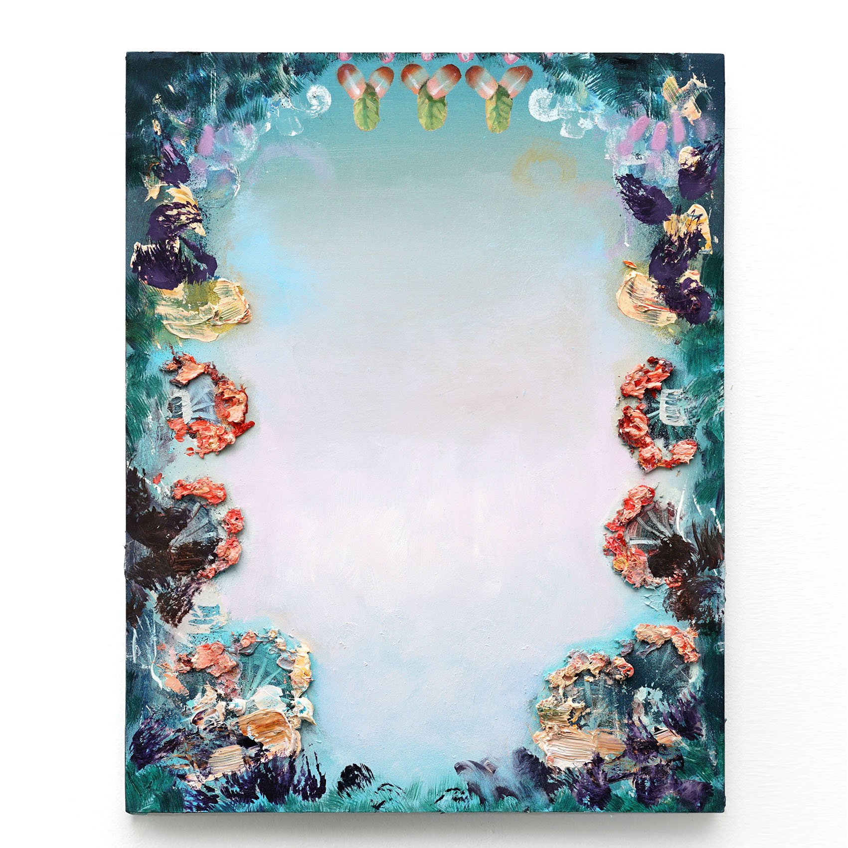 'The Garden'
Oil, Acrylic and Spray-Paint on Panel. 35x28 cm, 2022