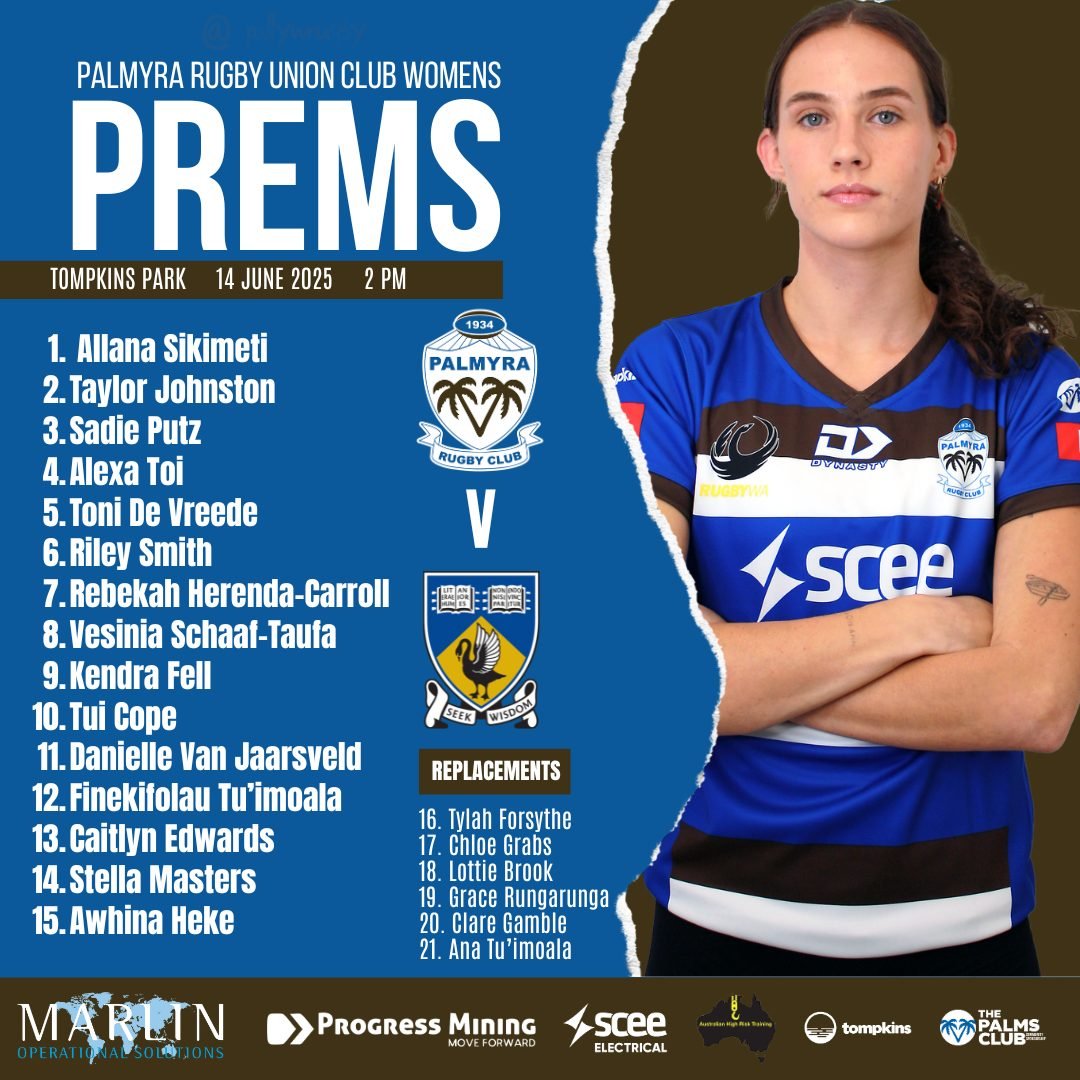Pally supporters and family!
Introducing Our Pally Women's Teams for this Saturday!
Women’s Premier Grade v UWA at 2:00 PM @ Tompkins Park
Our Pally Women’s Reserve V Perth at 12.30pm @ Centenary Park
#palmyrarugbyunionclub #palmyracom