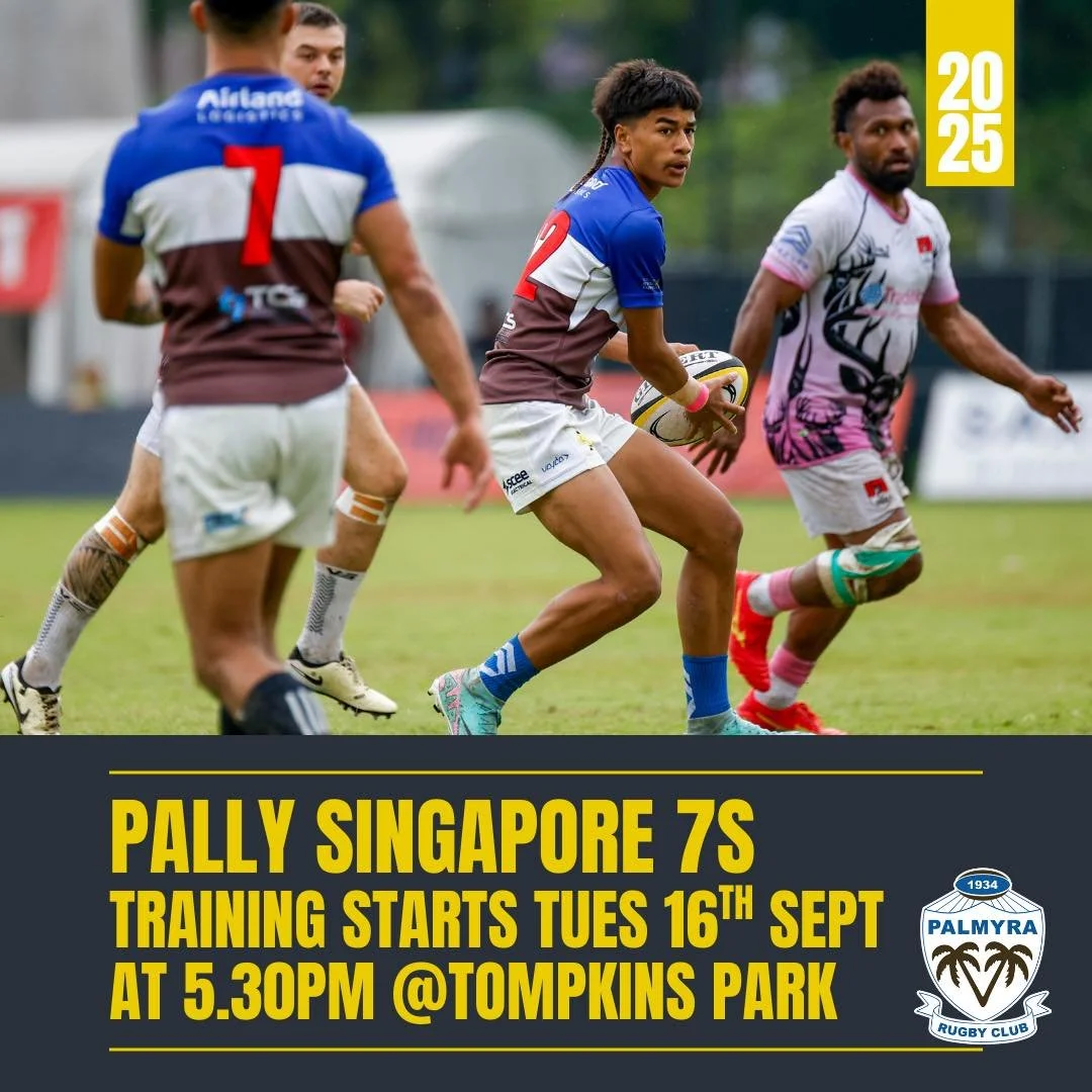 Singapore 7s Trainings commence Tuesday 16th September 5:30 to 7pm. Come along and try out. It’s always been a great trip and this year is not different!
#palmyrarugbyunionclub #palmyracommunity #pallystrong #marlinoperational #sceeelectrical #