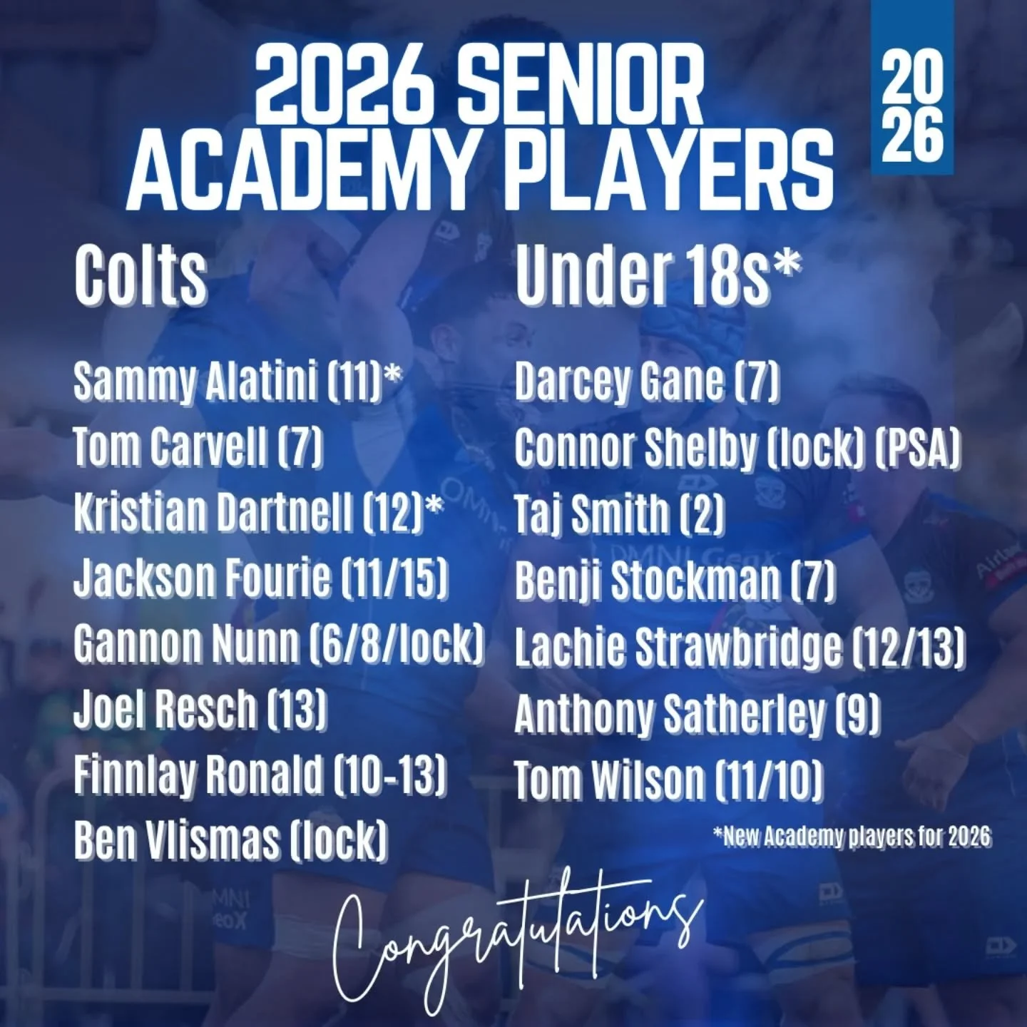 The Club is pleased to announce the intake for Palmyra&rsquo;s 2026 Senior Academy programme.

 The academy matches players with Premier Grade mentors who assist in overseeing their development, providing staged feedback and match reviews throughout 