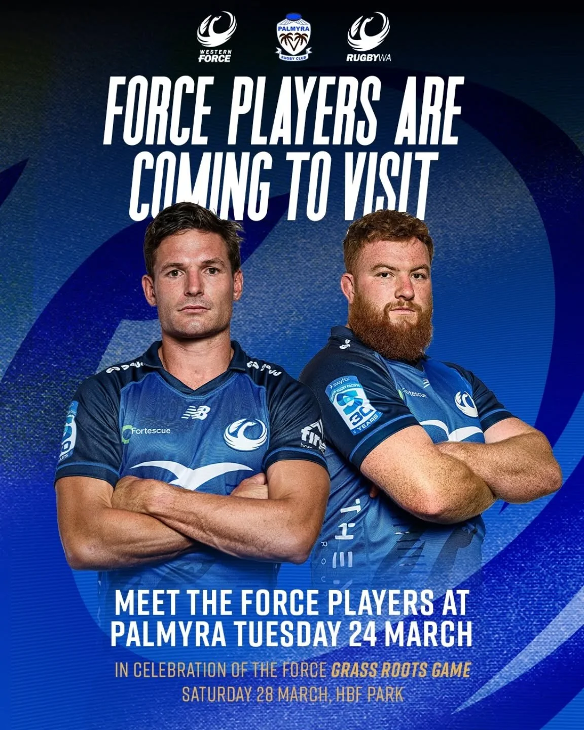 Make sure you get down to the club on Tuesday the 24th March to meet your force heroes. 🌴