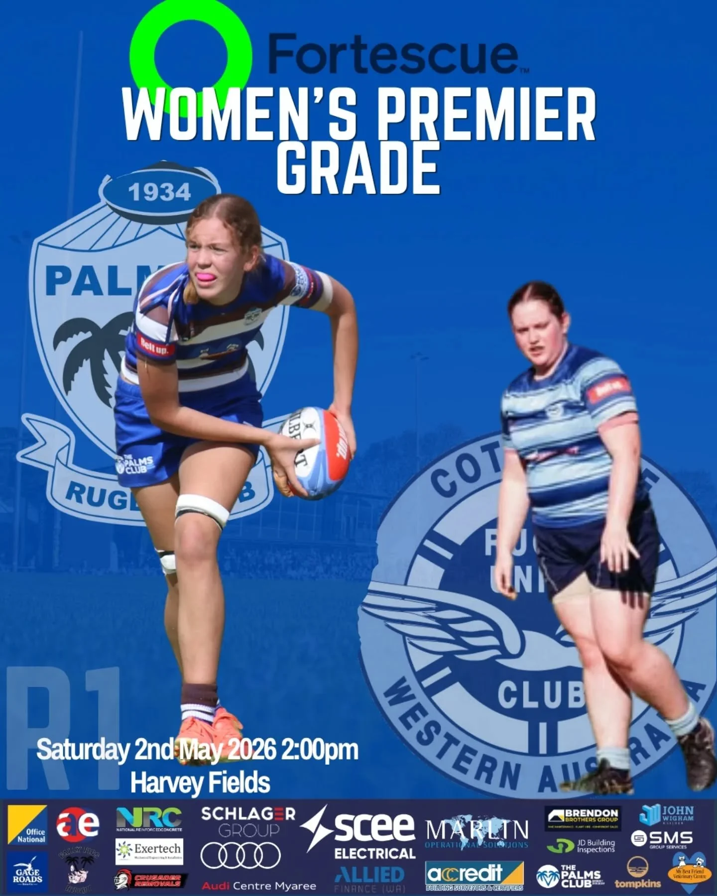 Your Fortescue Premier Women&rsquo;s team is ready for Round 1.

The women head to Cottesloe for their opening clash of the 2026 season, with plenty of exciting debutants set to pull on the brown and blue for the first time.

Get down to Harvey Field