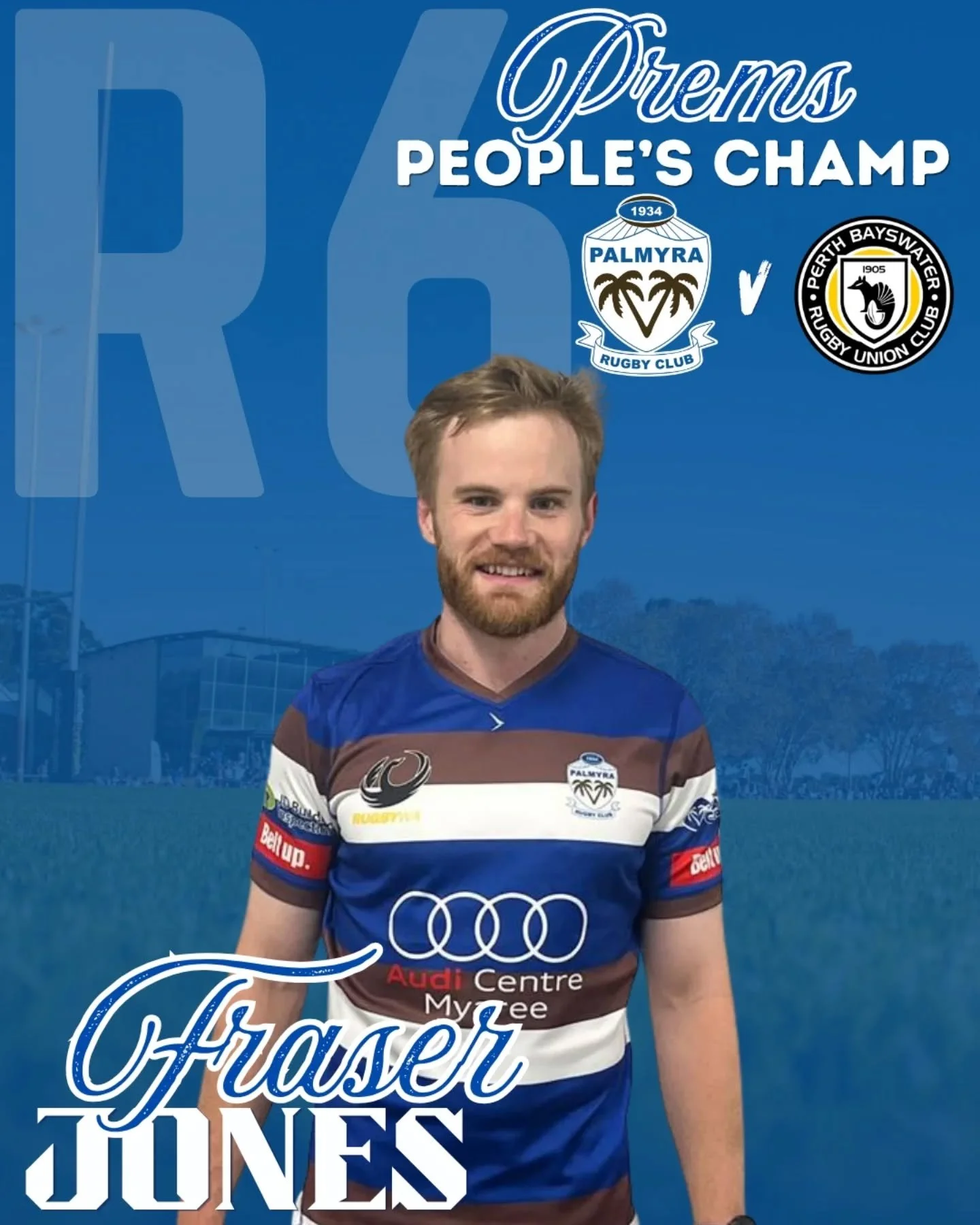 Your Round 6 People's Champ. 🥁

Prems - Fraser Jones
Prem Womens - Taylor Johnstone 
Reserves - Jackson Fourie 
Colts - Kaylan Mikaere 
Thirds - Mataiasi Turagava