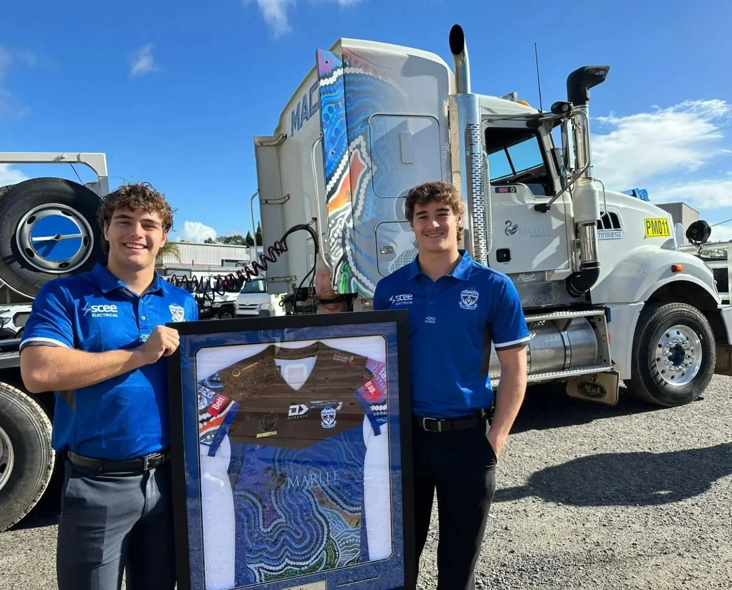 On Friday, 15 May, Eben &amp; Joel from the Palmyra Rugby Union Club visited Marlee Resources in Malaga. Marlee Resources are a civil and mining contractor specialising in heavy-duty mechanical works, plant hire, and a wide range of support services.