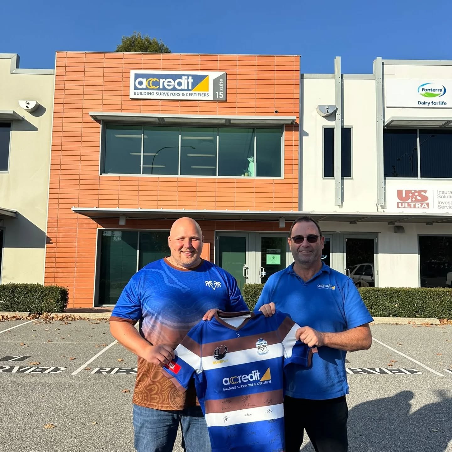 On Friday, 22 May, Millie &amp; Piersen from Palmyra Rugby Union Club had the pleasure of visiting the Canning Vale office of Accredit Building Surveying.

Accredit Building Surveying is a Perth-based company providing expert building certification s