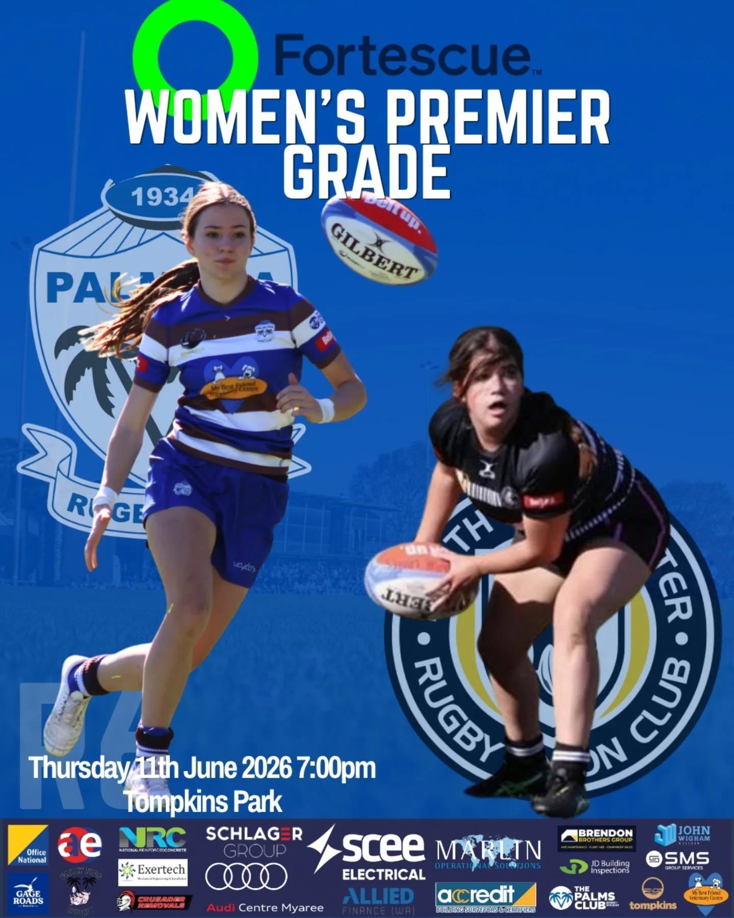 Your Women&rsquo;s Team for Round 6 🏉💙

⚠️ Thursday Night Rugby ⚠️

Our Women are back at home this Thursday night, taking on Perth Bayswater under lights at 7:00pm.

Get down to the club, grab some dinner, and support the ladies! 

#UpThePalms #RO