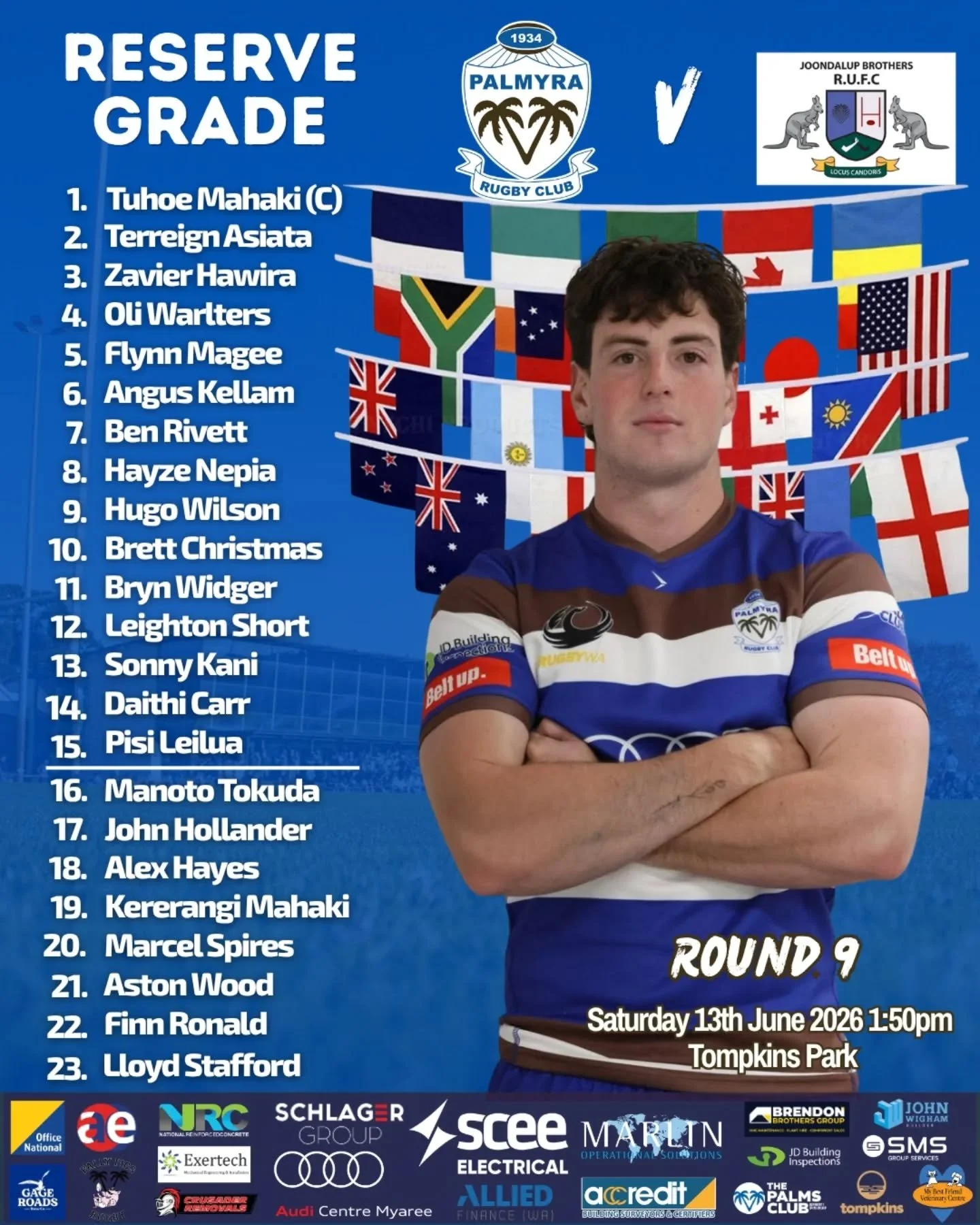 Our Thirds and Reserves are at home this weekend as we celebrate Culture Round at The Oasis!

The lads take on Joondalup Brothers in a big day of rugby, while we also recognise and celebrate the diverse cultures that make our club and community so sp