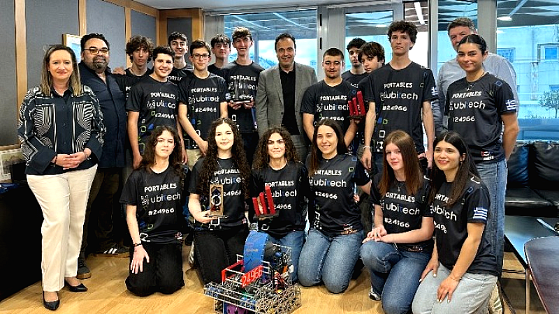FIRST Tech Challenge: Η ομάδα PORTABLES UBITECH του MellonLab στο Υπουργείο Ψηφιακής Διακυβέρνησης μετά την ιστορική παγκόσμια διάκριση