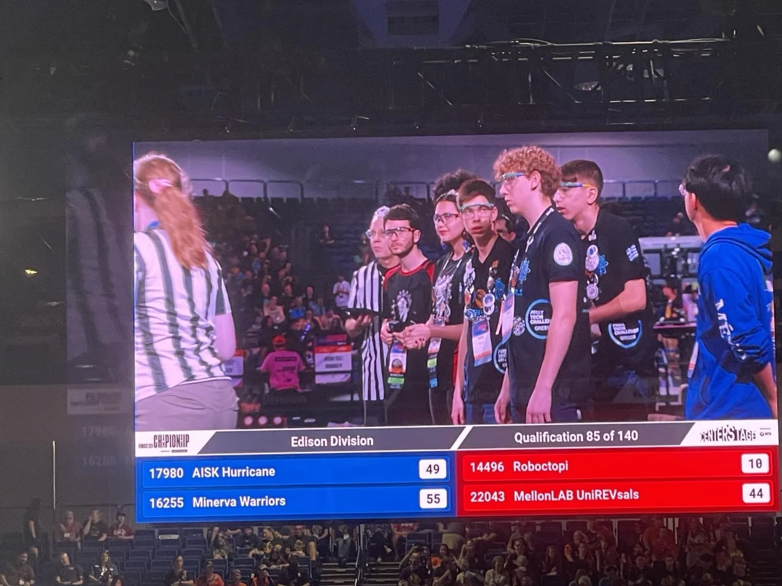 Η ομάδα MellonLab UniREVsals #22043 σε Qualification Match στο FIRST Championship 2024