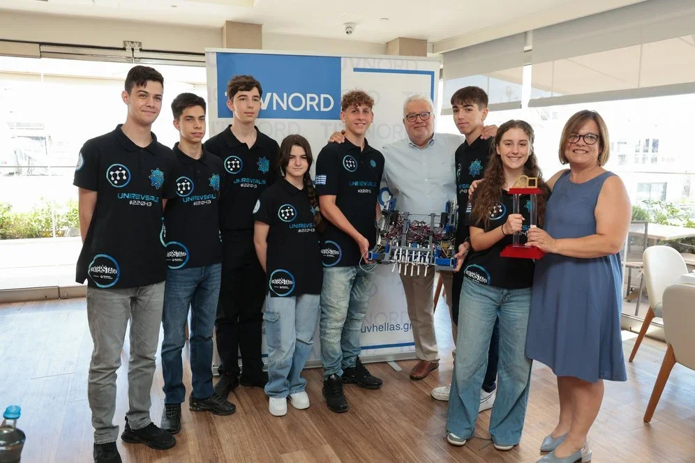 Οι UniREVsals VIOHALCO TECHNOLOGIES στην TÜV HELLAS μετά τη διάκριση στο FIRST Championship 2024
