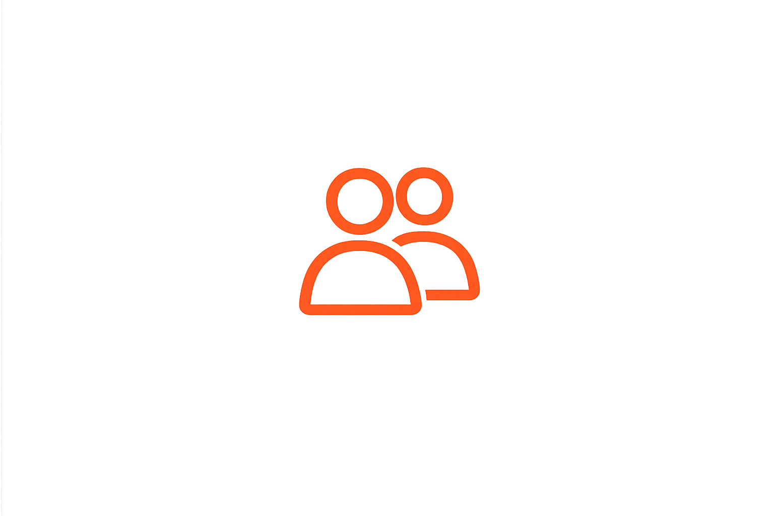 Icons representing a male and female figure, with the male figure in front, on a black background.