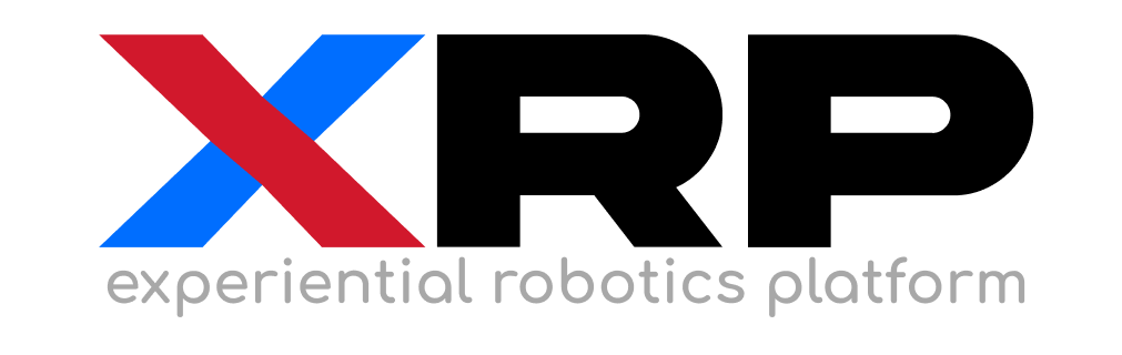 Logo of the experiential robotics platform featuring a stylized 'X' in red and blue with the words 'experiential robotics platform' underneath.