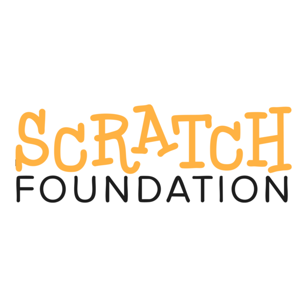 Scratch Foundation logo with the words "Scratch" in orange and "Foundation" in black.