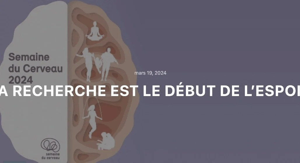 La recherche est le début de l’espoir