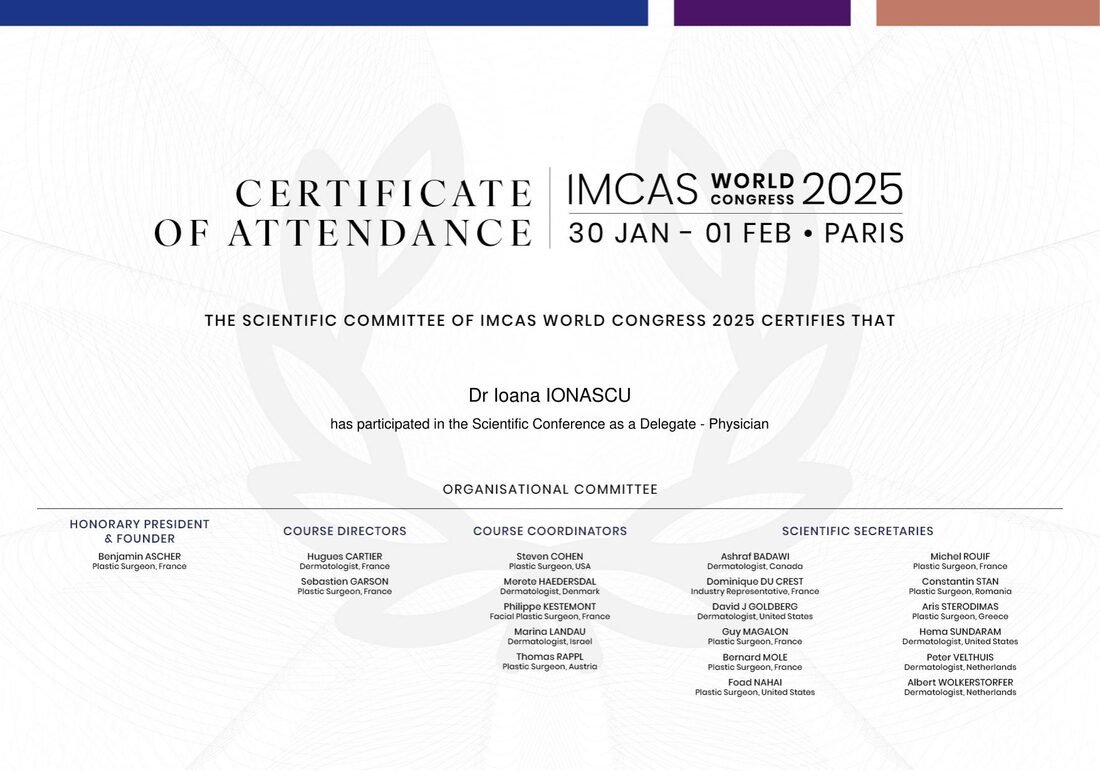 Dr. Ioana Ionașcu - IMCAS World Congress, Paris 2025 (20 credite CME)