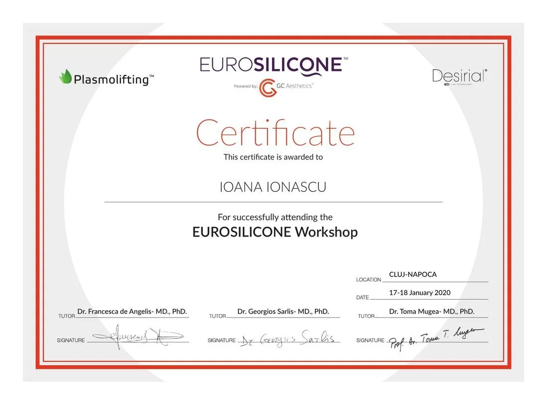 Dr. Ioana Ionașcu - Workshop EUROSILICONE (implant mamar), Cluj-Napoca 2020
  • Microchirurgie & chirurgia mâinii