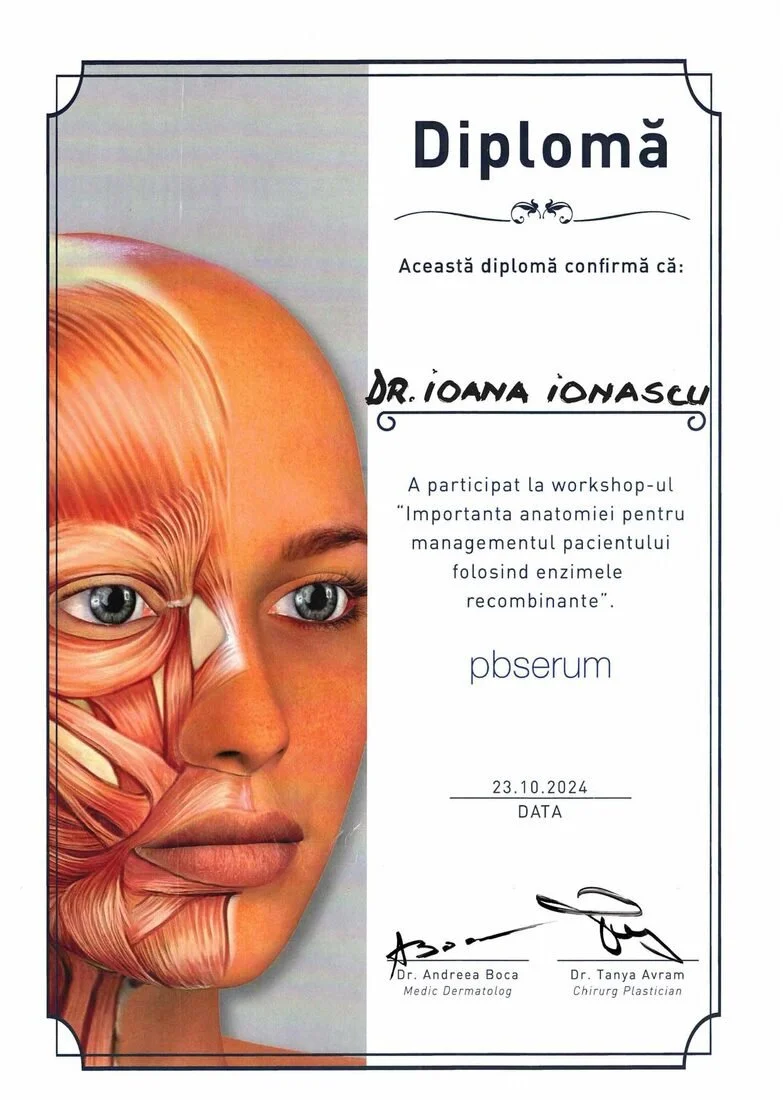 Dr. Ioana Ionașcu - Workshop PB Serum – enzime recombinante și anatomie facială, Cluj-Napoca 2024