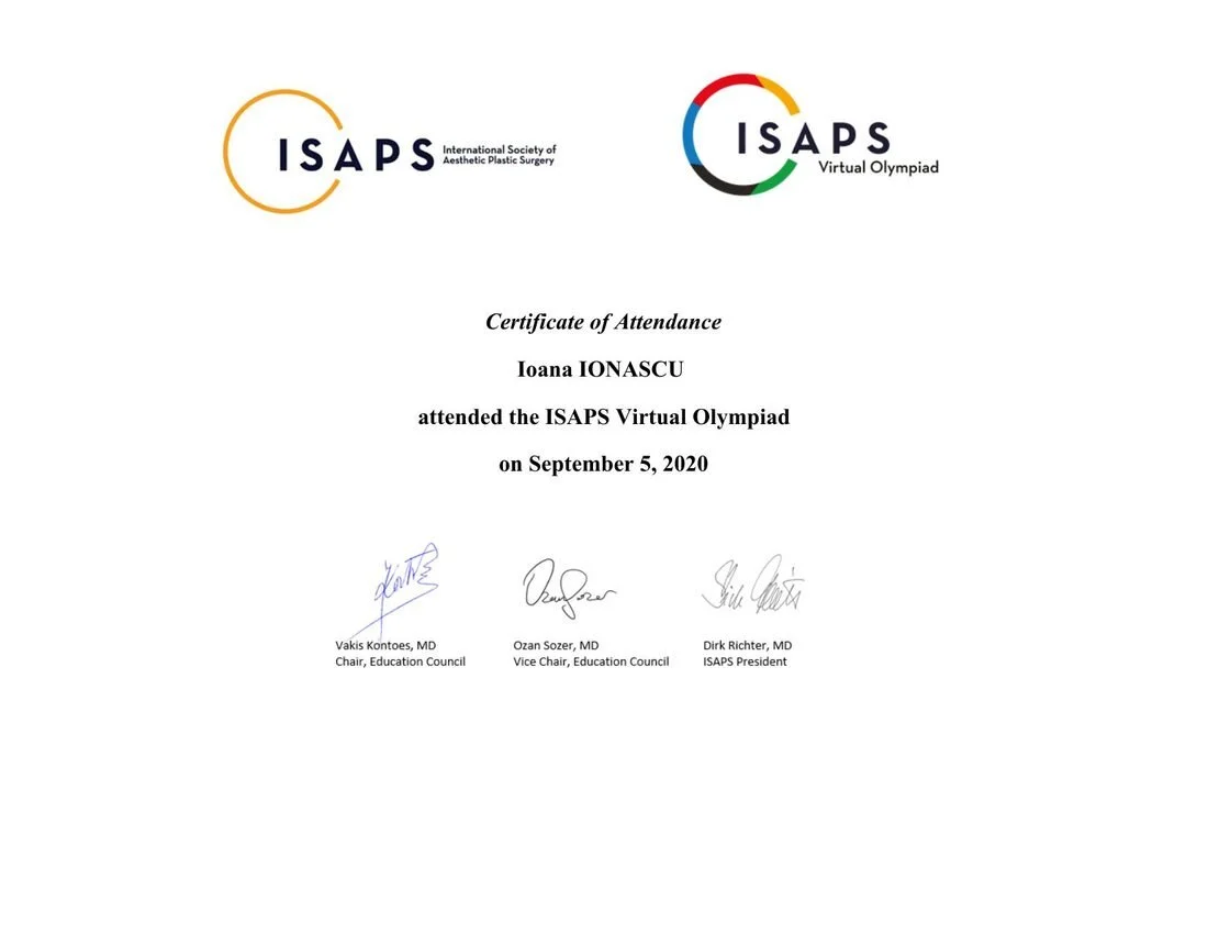 Dr. Ioana Ionașcu - ISAPS Virtual Olympiad 2020