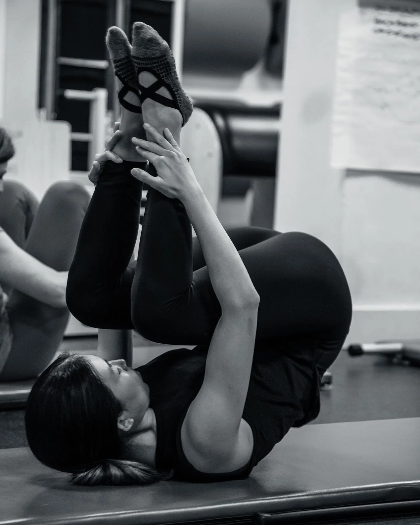 Doing my favorite exercises on my favorite apparatus at my happy place @thepilatescollective.ca ❤️🖤