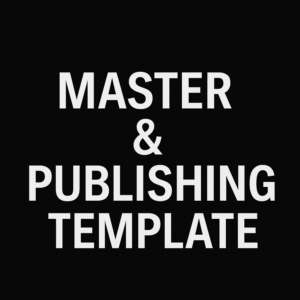 Sync Template - Master & Publishing Agreement