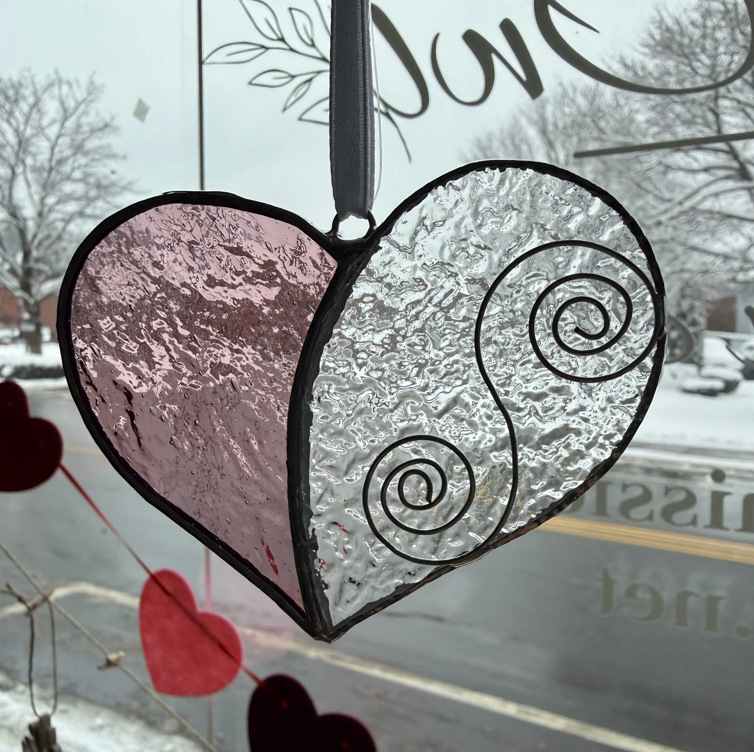 beginner stained glass hearts