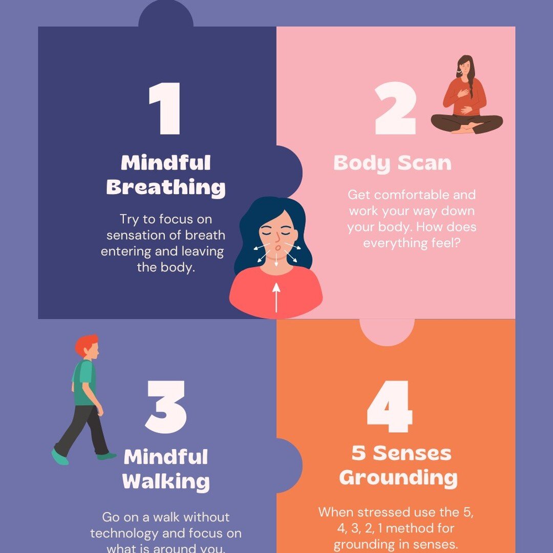 Let's have a mindful moment! Here are four quick activities you can do today to be more present. Saturdays are a great day to reflect and become more in tune with yourself. 

#mindfulness #mindfulmoment #mindfulnesspractice