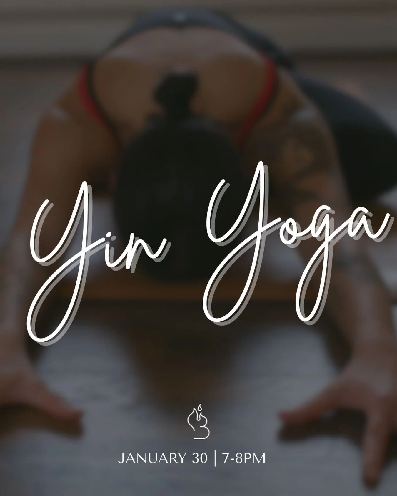 60 minutes of Yin Yoga? Yes, please 🙏🏼 
 
Join @jelawley1 on Friday, January 30 at 7pm for a full class devoted to yin. Settle into long, nourishing holds with the support of props as you gently stretch connective tissue and fascia. Poses are held 
