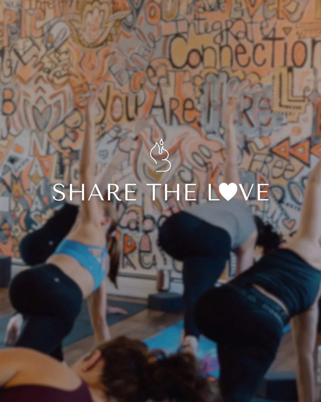 SHARE THE LOVE WEEKEND! ❤️&zwj;🔥
 
Couples yoga? Besties? Situationships?  We&rsquo;re not asking questions. Bring them anyway&mdash;their class is FREE!
 
💌 February 14&ndash;15 💌
  Tell your guest to use code LOVE at checkout 🤟🏼