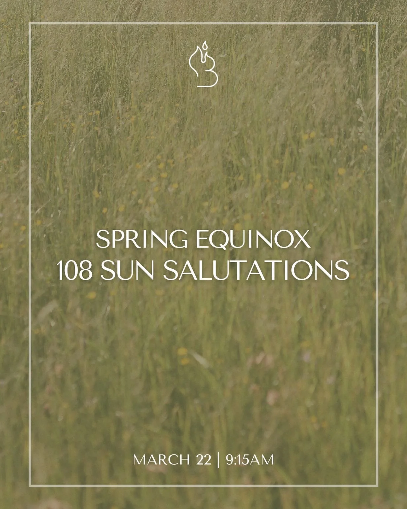 A season of growth begins 🌱
The days lengthen, the nights recede ☀️
Energy shifts &amp; life blooms 🌸
 
We&rsquo;re celebrating the Spring Equinox the best way we know how &mdash; 108 Sun Salutations! A time to shed the old and welcome the new. 
 
